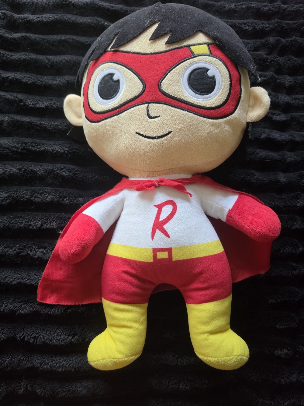 Plush Superhero Doll in Red, Yellow & White - Soft Stuffed Toy